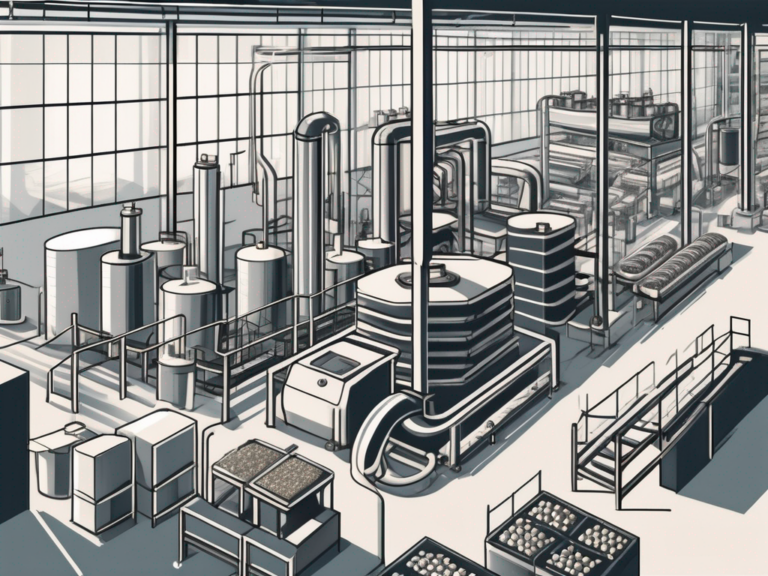 A bustling factory floor filled with various types of machinery