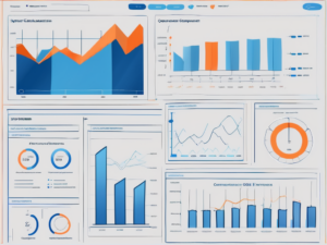 A computer screen displaying a syteline interface with various charts and graphs representing the calculation of overall equipment effectiveness (oee)